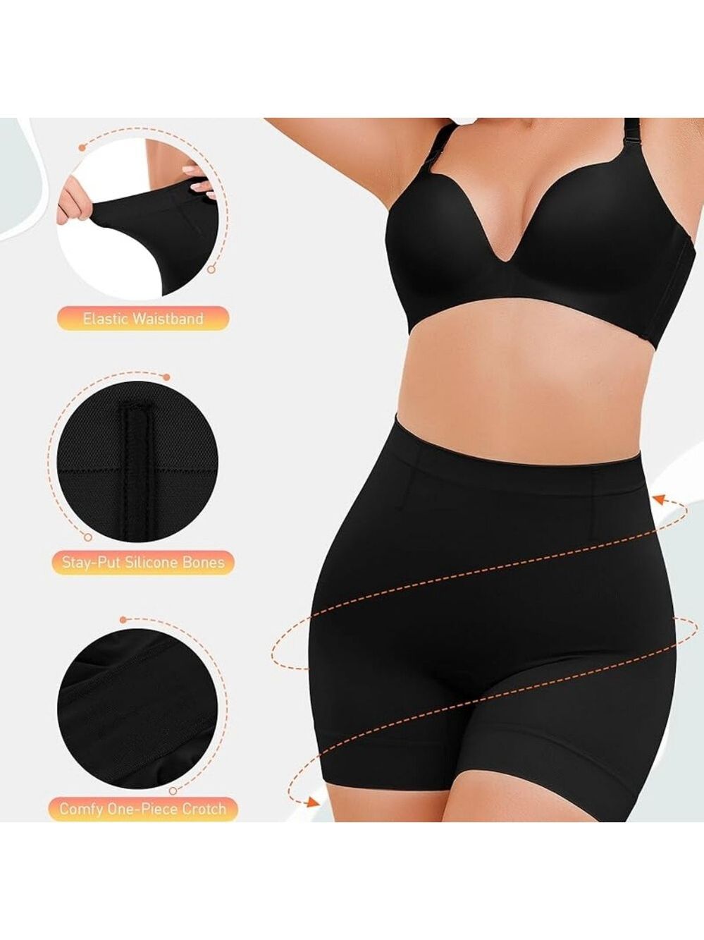 BESTENA Shapewear Shorts,Mid-Waist Body Shaper Shorts,Womens Shapewear XL New